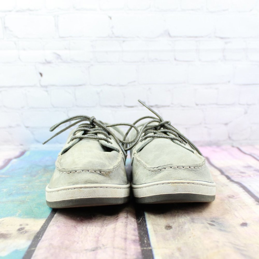 LL BEAN Leather Casual Boat Shoes Size 9.5 W - Picture 4 of 9